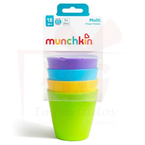 PACK DE 4 VASOS MUNCHKIN 237ML MULTI™ OPEN CUP - Shopping del niño