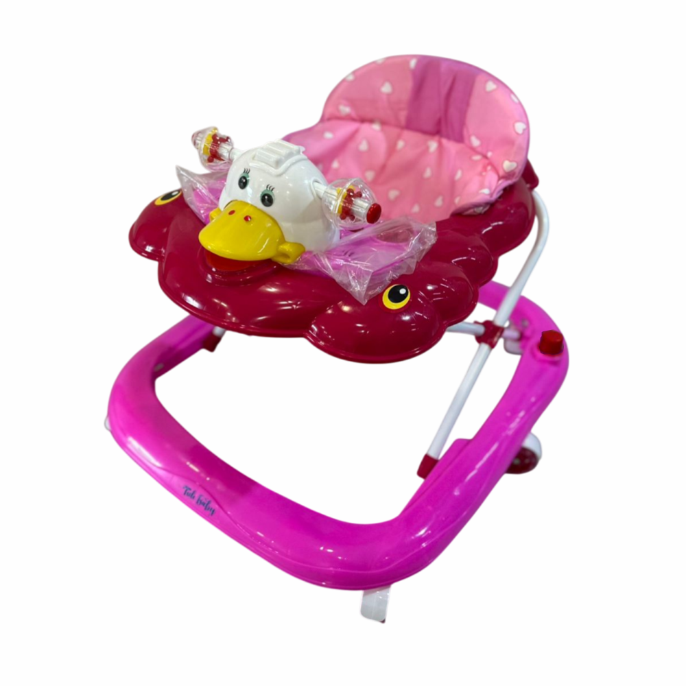 ANDADOR B-S CON FRENO PATITO ROSA